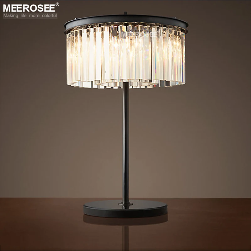 New Arrival Vintage Crystal Desk Lamp Fancy Clear Cristal Lustres Table Light Fixture for Living Room Bedroom Home Decoration | Лампы и