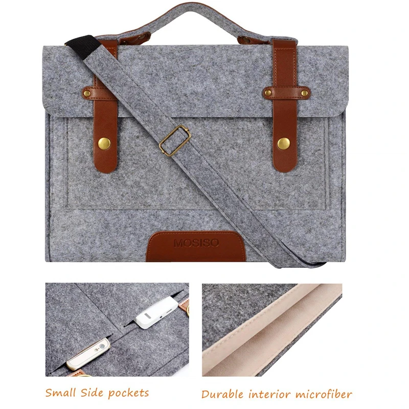 MOSISO 13 3 15 6 дюймов шерстяной войлок сумка на плечо для ноутбука MacBook Lenovo Dell HP Asus