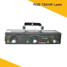 Горячая Распродажа! 730 МВт лазерный свет RGB Вращающийся проектор звезд DMX управление сценический клуб DJ вечерние шоу