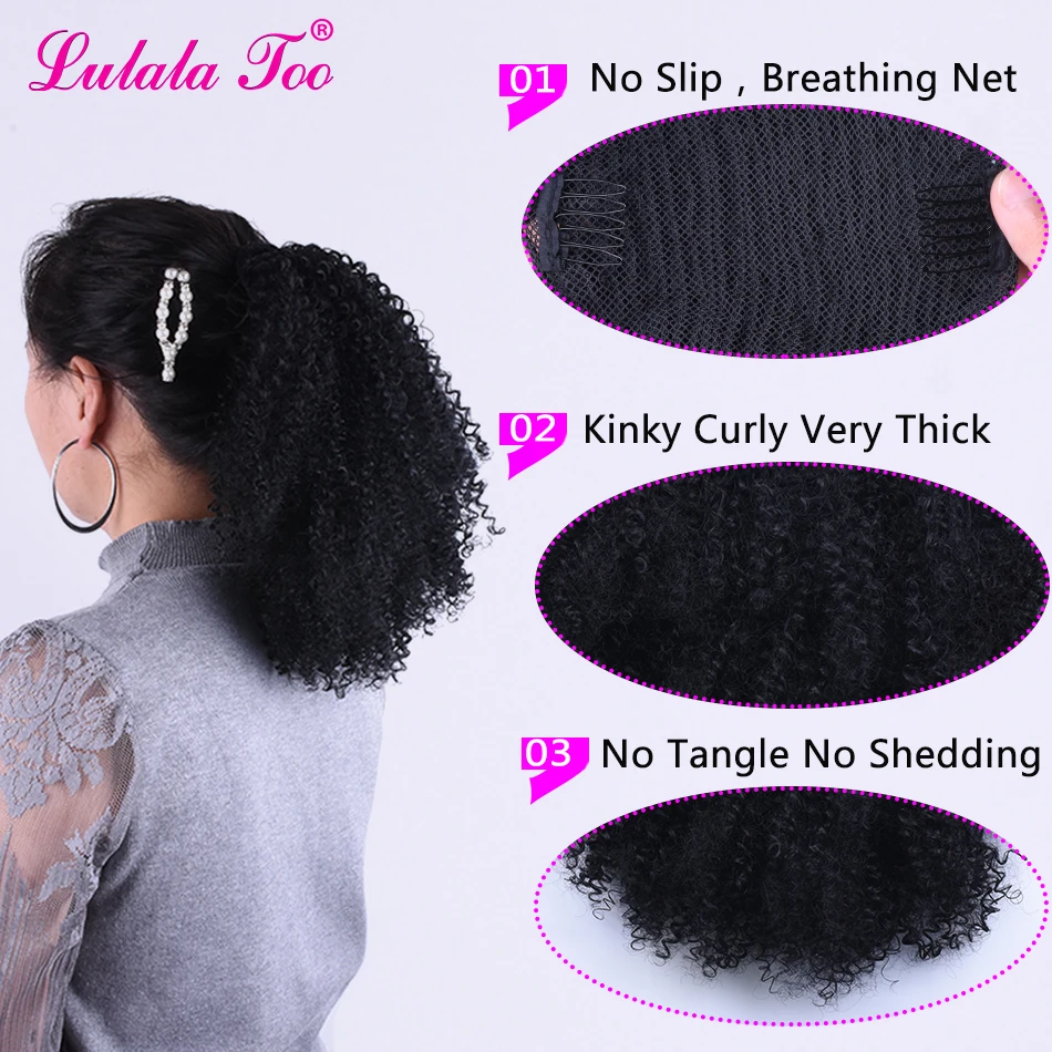 Drawstring Afro Puff Kinky Curly Ponytail Synthetic Hair Bun Chignon Hairpiece For Women Updo Clip in Hair Extension Drawstring Afro Puff Kinky Curly Ponytail Synthetic Hair Bun Chignon Hairpiece For Women Updo Clip in Hair Extension
