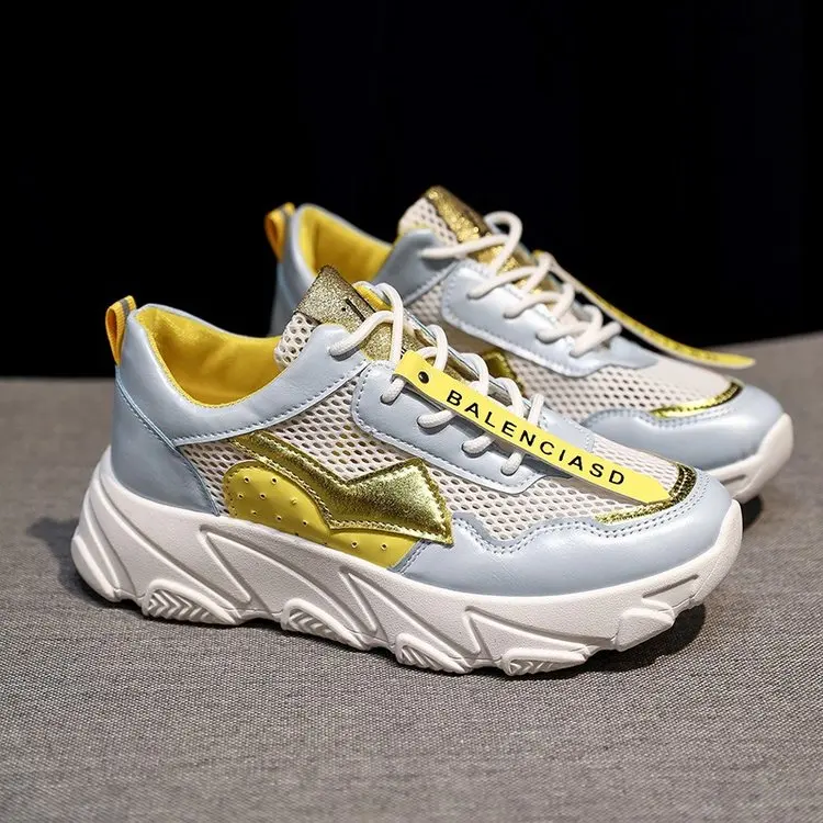 

2019 Spring New Women Casual Shoes Mesh Comfortable breathable Platform Woman Sneakers Ladies Trainers chaussure