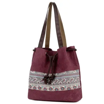 

Printing WoMan Canvas Shoulder Bag Retro Casual Handbags Tote