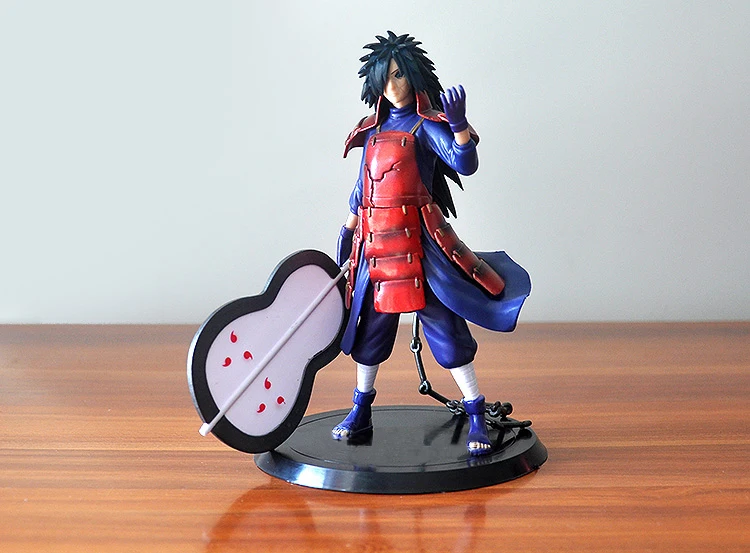2pcs/lot 18cm Japan Anime Naruto Uchiha Madara Uchiha Sasuke PVC Action Figures Model Toys