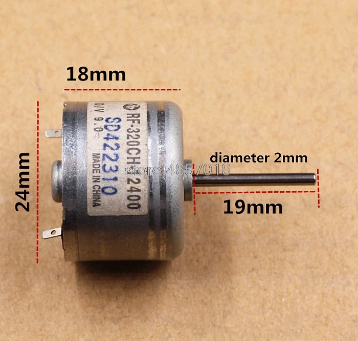 2 шт./лот! 19 мм длинный вал Mabuchi 310 320 микро двигатель постоянного тока RF-320CH-12400 24*18 мм 9 в 8400 об/мин CD привод