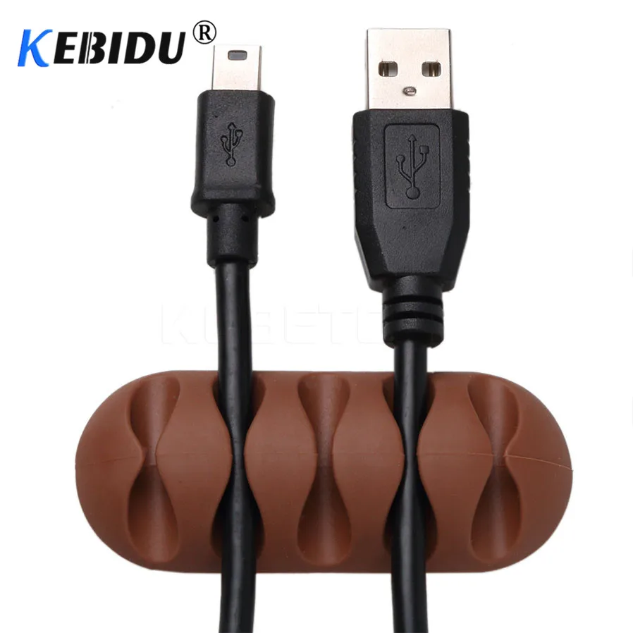 Цветной Кабельный органайзер Caldecott силиконовая сматыватель usb кабелей гибкие