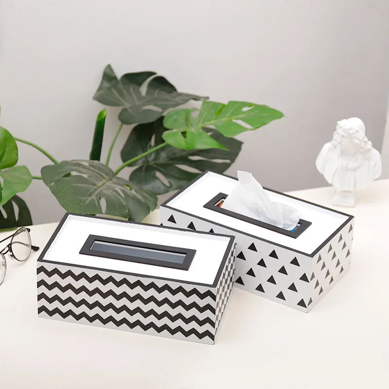 

Desktop Paper Wooden Tissue Box Container Napkin Holder Box Tissue Holder Storage Box Office Home Decoration Tissue Boxes 6ZJ088