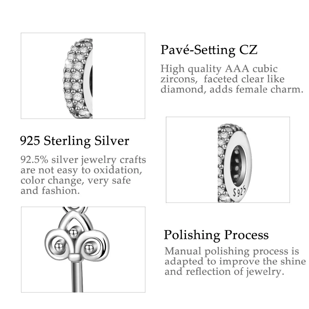 EUDORA Romantic New 100% 925 Sterling Silver Key Lock of True Love Pendant Charm fit Women Bracelet Necklace DIY Jewelry CYZ055 Fashion Jewelry