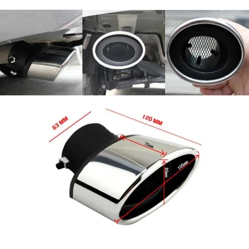 

Stainless Steel TailPipe Chrome Exhaust Muffler Tip Car Tail Pipe Trim Modified For Ford Focus Chevrolet Cruze Aveo Kia 5 Mazda6