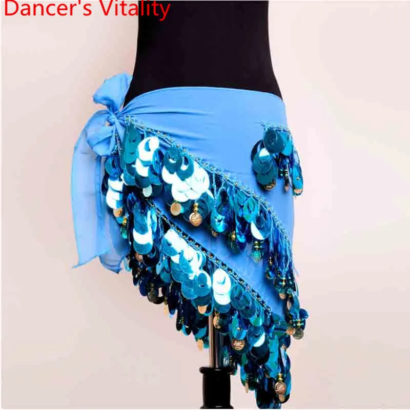 

Women Belly Dance Costume Hip Scarf Sequin Tassel Waist Chain Oriental Indian Dance Belt Competition Performance Accessories
