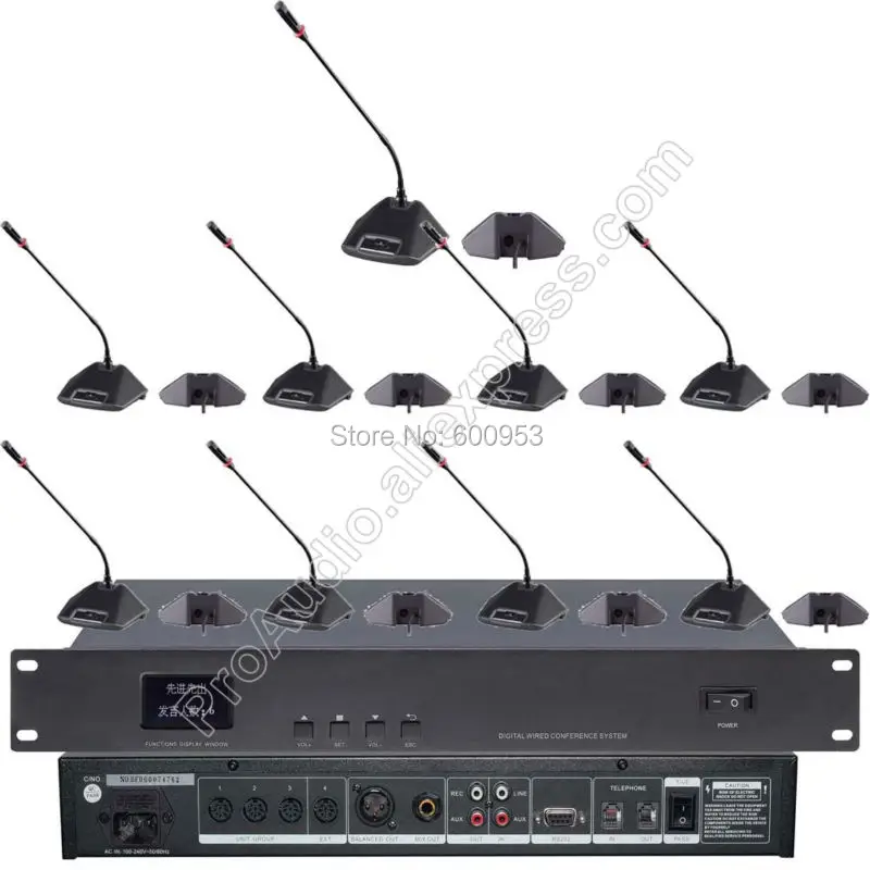 

MICWL Pro Discussing Wired Conference Microphone System 1 Host 1 Chairman 16 Delegate Classical MIC for Meeting Room