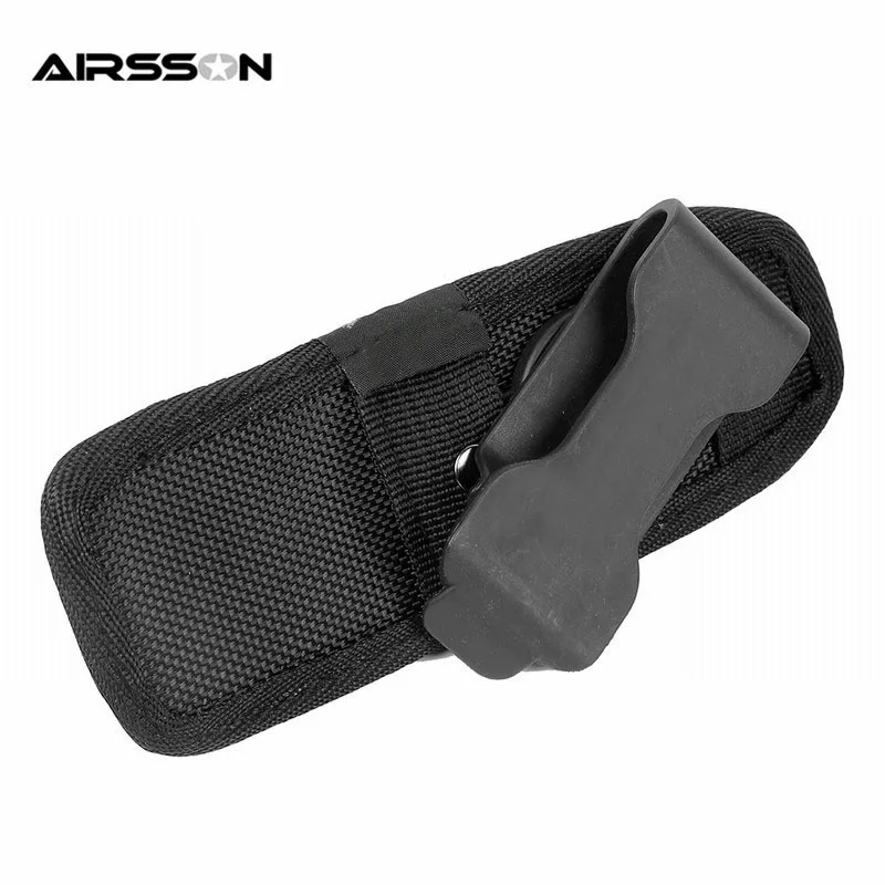 360 Degrees Rotatable LED Flashlight Pouch Holster With Clip Belt Molle Lighting Accessories Torch Case Torch Cover Hunting Bag