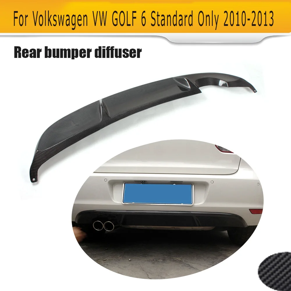 Carbon fiber car Rear Bumper Lip Diffuser Spoiler for Volkswagen VW Golf VI MK6 6 Standard bumper 2010 2011 2012 2013 Carbon fiber car Rear Bumper Lip Diffuser Spoiler for Volkswagen VW Golf VI MK6 6 Standard bumper 2010 2011 2012 2013
