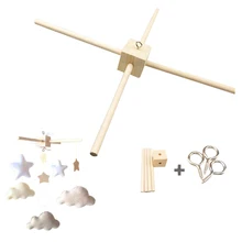 1 Набор, мобильная вешалка для детской одежды, детская Мобильная подвеска на детскую кроватку, рамка для мобильных поделок, держатель для мобильного телефона, деревянная игрушка для новорожденных, детские товары