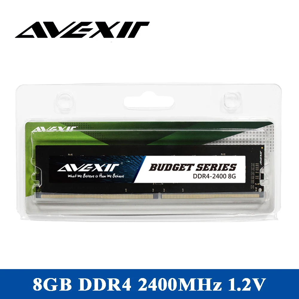 

AVEXIR RAM DDR4 4GB/8GB/16GB Desktop Memory 2133MHz/2400MHz Memory Voltage 1.2V PC4-17000/PC4-19200 warranty 3 years Single RAM