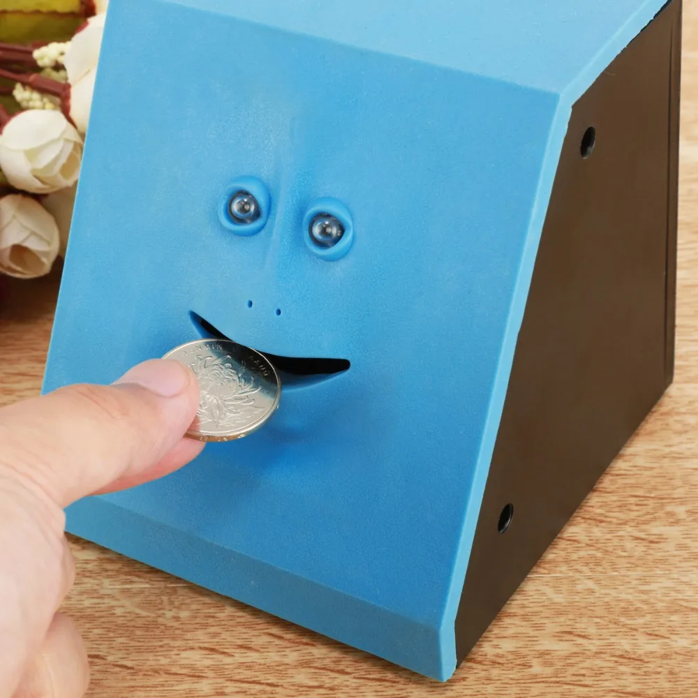  Face Money Eating Box Cute Facebank Piggy Bank Coins Box Money Coin Saving Bank for Children Toys G