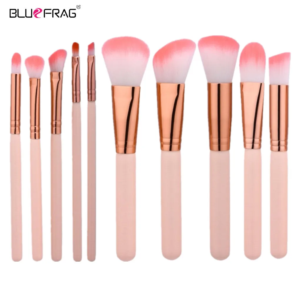 Makeup Brushes Professional BLUEFRAG Brand Synthetic Hair Pink Wood