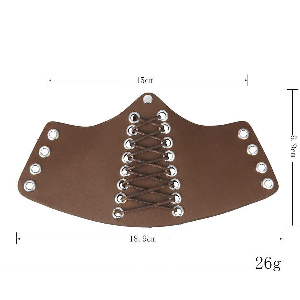 Faux Leather Arm Guards Medieval Knight Bracers One Size Laces Adjustable Medieval Punk Biker Wristband