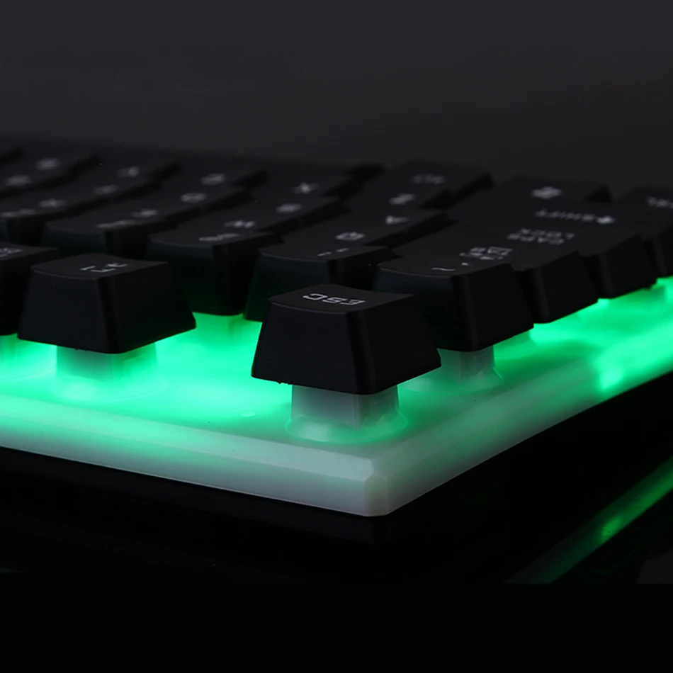 Подвесная цветная Игровая USB клавиатура со светодиодный светильник кой
