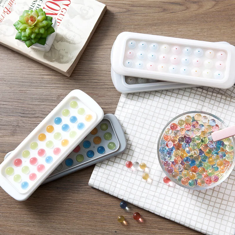 

Ice Cube Tray Summer Ice Ball Box with Lid Cover Creative Refrigerator Small Ice Ball Mold Ice Cube Moulds Kichen Accessories