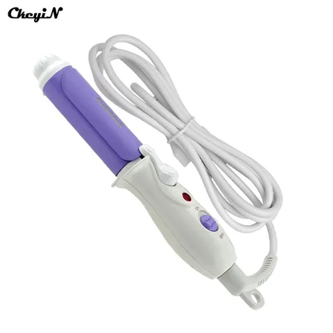 Modelador de Cabelo Portátil Mini Elétrico Aquecimento Profundo Vacilar Revestimento Cerâmico Barril Curling Iron Wand Rolo Ferramentas Estilo Cabelo Estilor