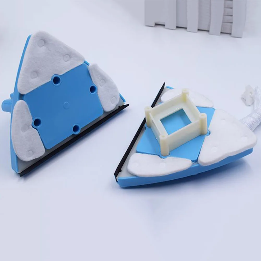 

Wizard Glass Surface Wiper Cleaning Brush Double Sided Triangle Window Cleaner Useful Magnetic Adjustable Anti Pinch Household