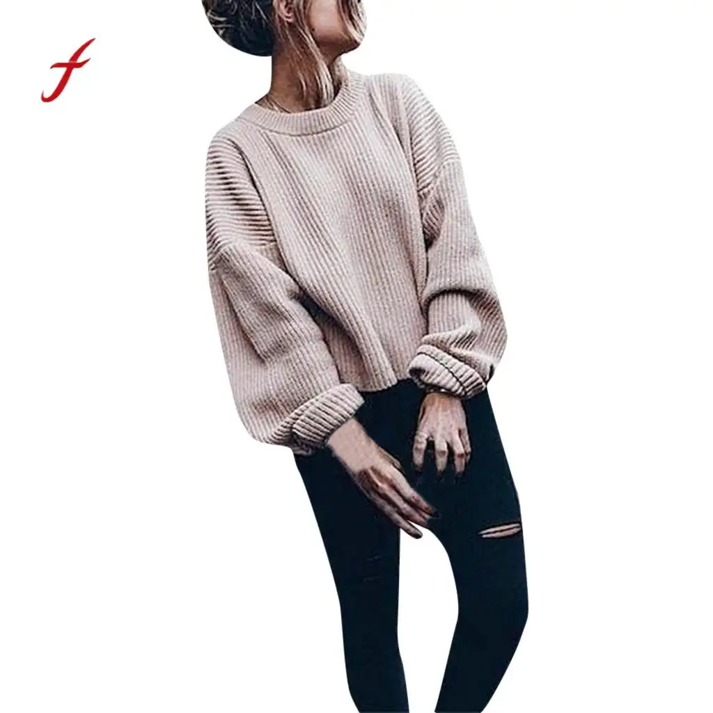Pull femme hiver 2018 осенне-зимний Повседневный свитер женский толстый теплый Однотонный