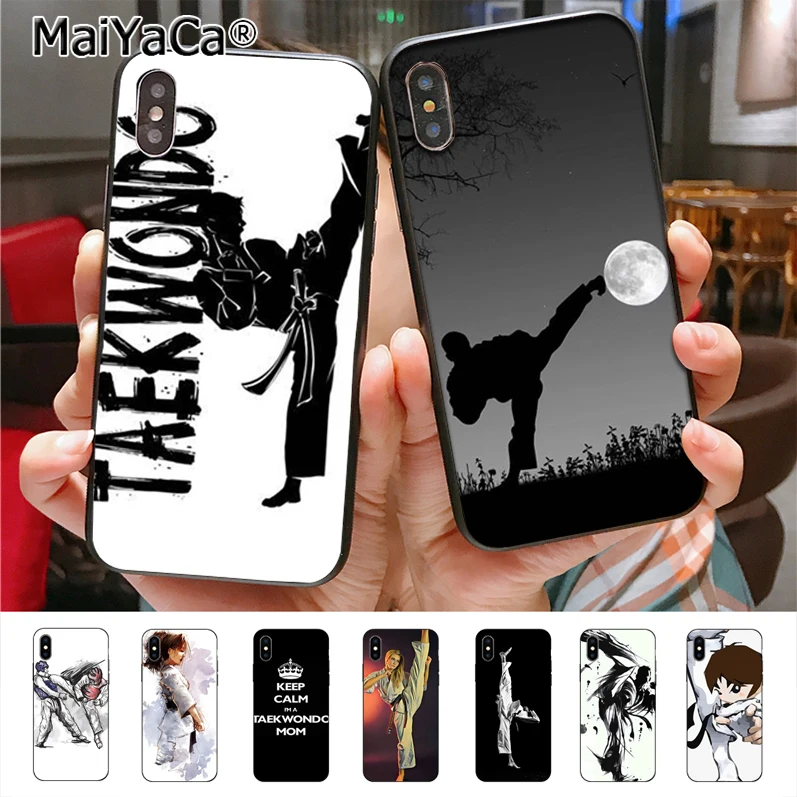 

MaiYaCa sport taekwondo lovely Phone Case for iphone 11 Pro X 6 6s 7 7plus 8 8Plus 5 5S case