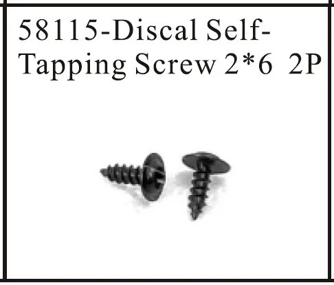 

hsp 58115 Discal Self-Tapping Screw2*6 1:18 1/18 Model Car Buggy Monster Truck Short Course Truck Spare Parts 94807