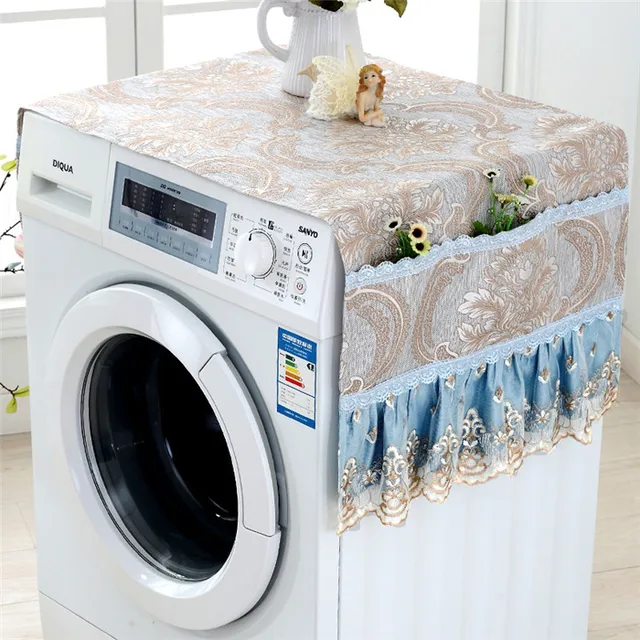 Europe Luxury Lace Patchwork Washing Machine Cover Waterproof Sunscreen