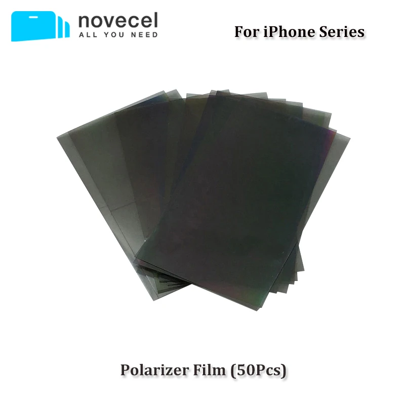

Novecel High Quality 50pcs/lot LCD Polarizer Film for iPhone X XR 6 7 8 Plus 5 5S