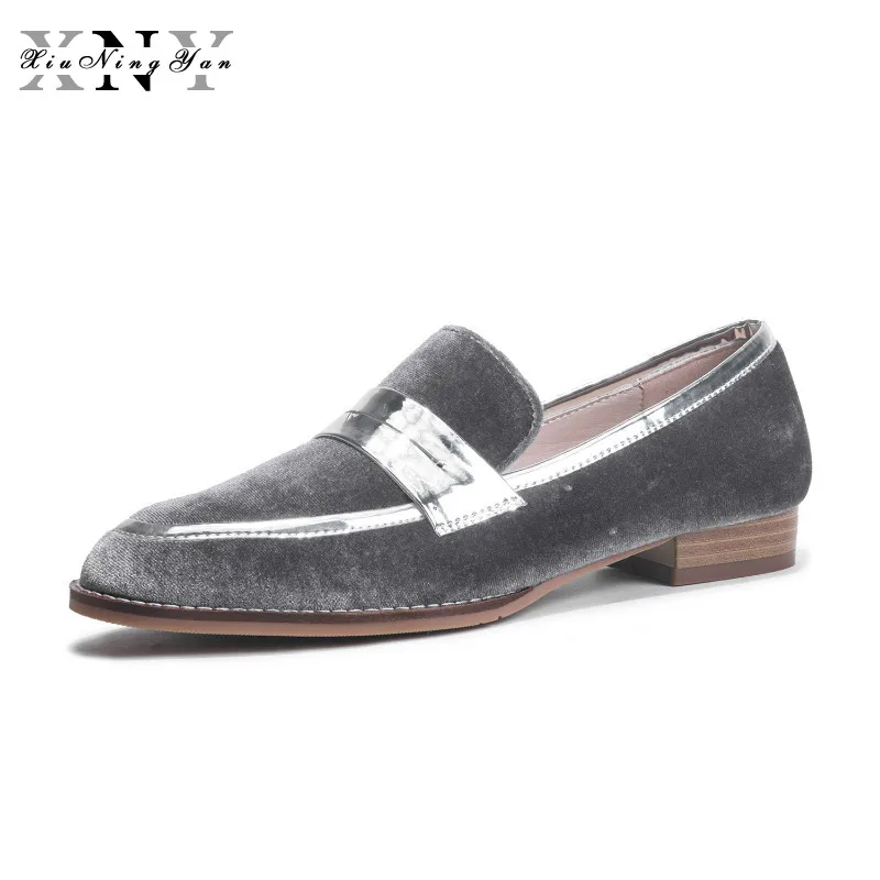

Xiuningyan 2019 Woman Genuine Leather Flats Ladies Shoes High Quality Sheepskin Shoes Top Casual Work Loafers Shoes Size 34-39