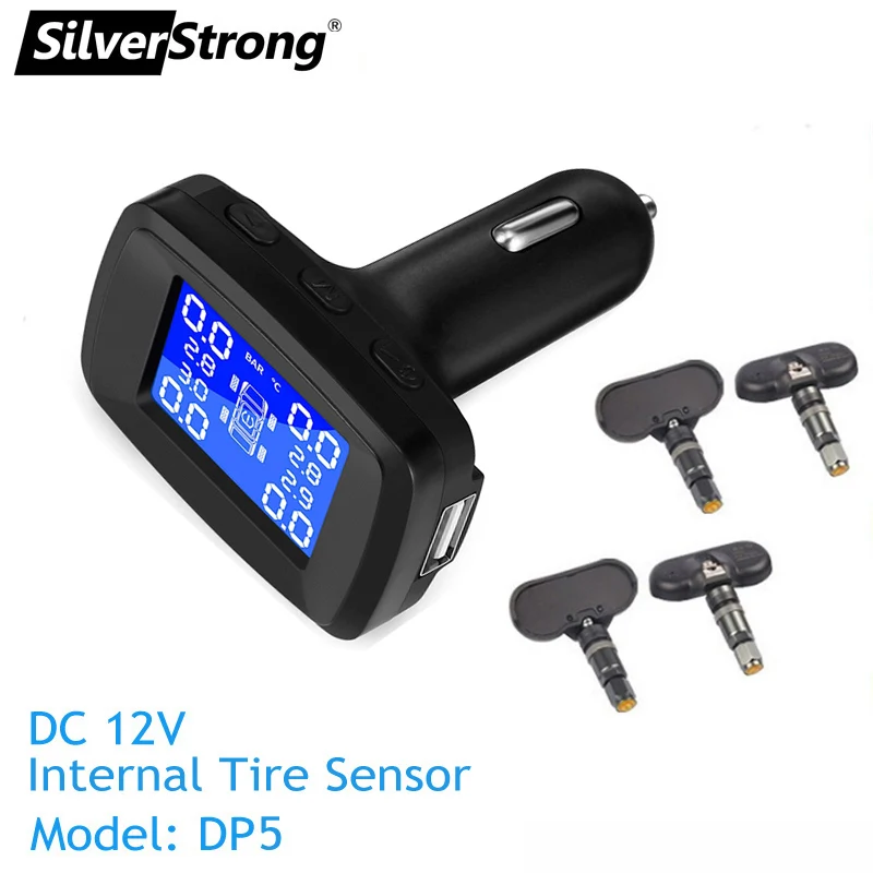 SilverStrong универсальная система контроля давления в шинах автомобиля TPMS DC 12 В