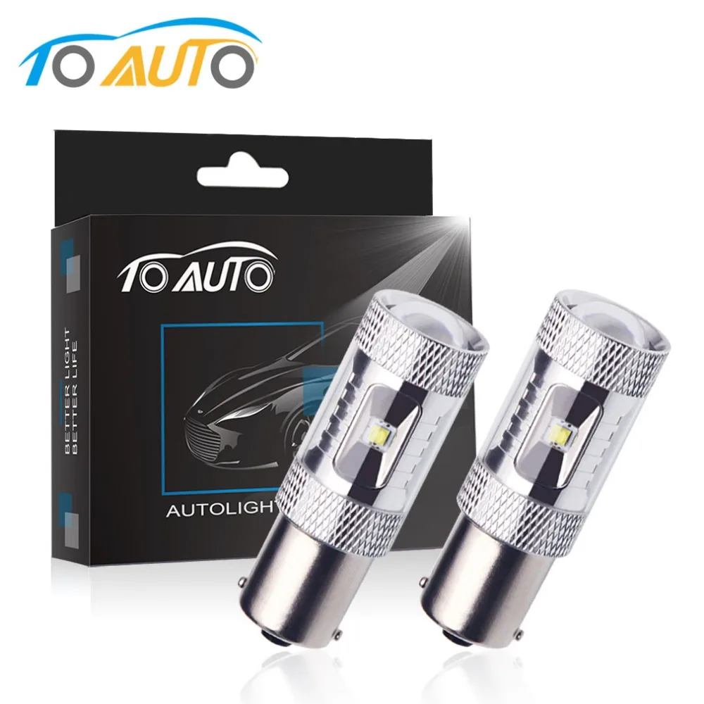 2 шт. 1156 BA15S P21w led 30W Авто Чистый туман задний поворотный светодиодный чип S25