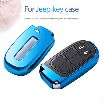 

New Soft TPU Car Styling Key Case Cover For Jeep Renegade Grand Cherokee Liberty Compass Wrangler Jk Key Ring Cover Accessories
