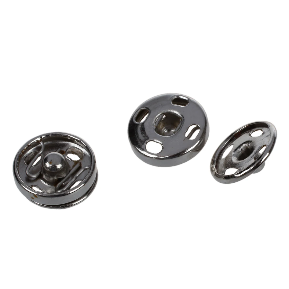 Clothes Sewing 10mm Press Studs Buttons Fastener Silver Tone 50 Pcsin