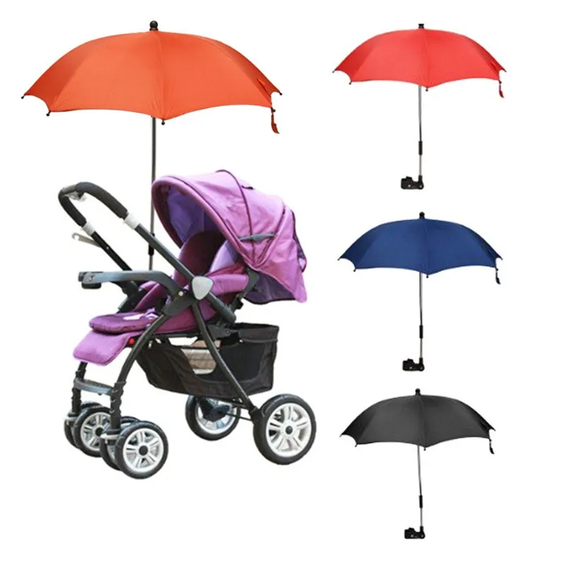 Детские коляски зонтик Портативный красочные детские коляски от солнца зонтик Регулируемая Складной зонтик Аксессуары для колясок