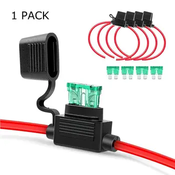

1 Pack 8Gauge Inline ATC Fuse Holder and 30AMP Fuse With Cover New Car Truck Install