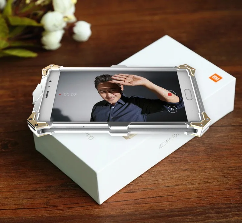 Aluminum Frame Back Cover Case for Xiaomi Redmi Pro (5)