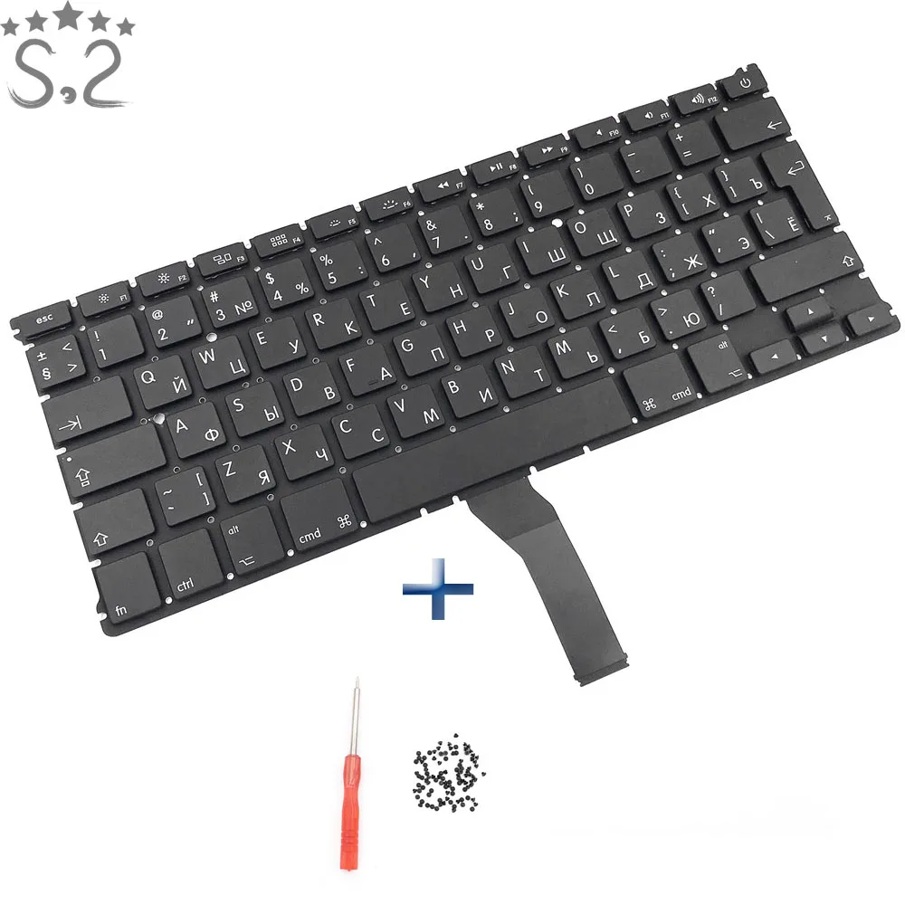  Russian RU Replacement Laptop Keyboard For Macbook Air 13