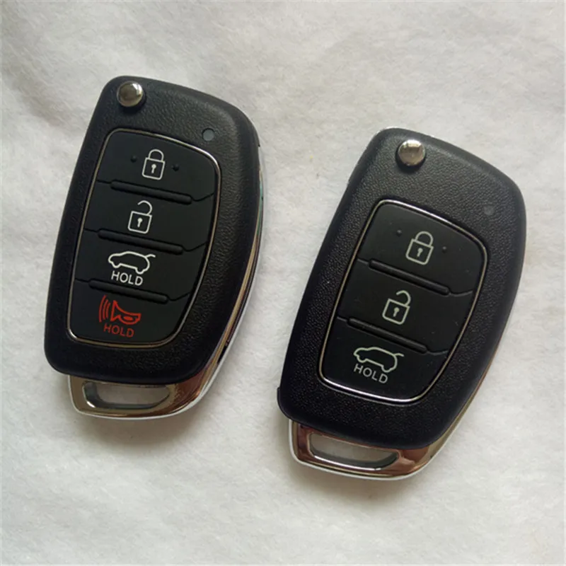 

DAKATU Replacement 2+1/3/4 Buttons Flip Remote Key Shell Fob Case Key For Hyundai ELANTRA New Verna IX35 IX45 Fe