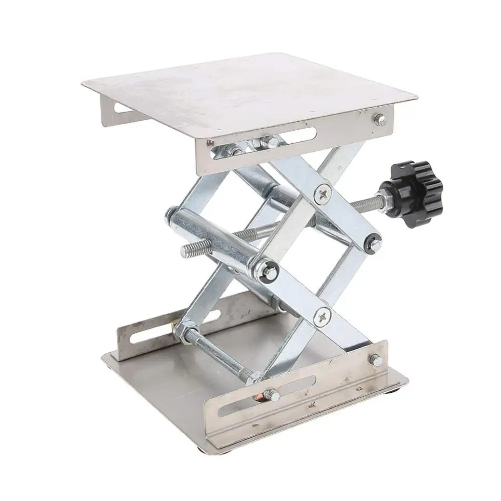 Stainless Steel Router Lift Table Woodworking Engraving Lab Lifting 150*150 mm Stand Rack Lift Platform