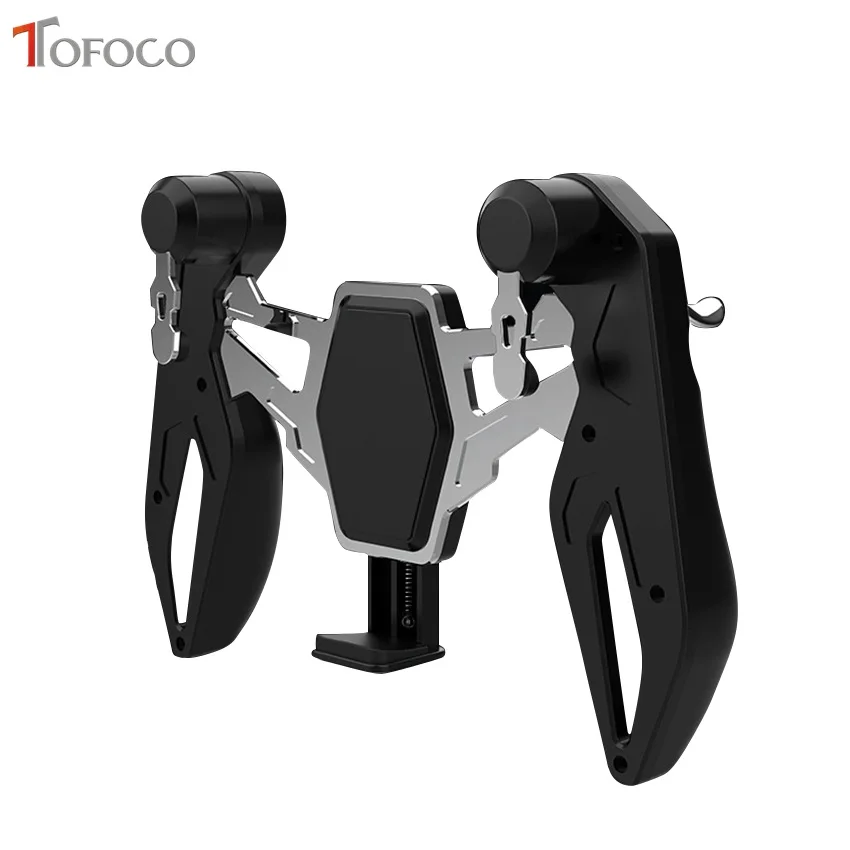 

Alloy Pubg Mobile Controller l1 r1 S6 Six Finger All-in-One Game Controller Joystick Free Fire Key Button Gamepad Pubg Trigger