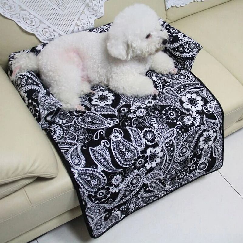 cheap 2018 New Pet Sofa Mattress Dog Mat Sofa Bed Printed Sofa Cover for Dogs and Cats PP Cotton Pet Sofa Protector Cushion Washable