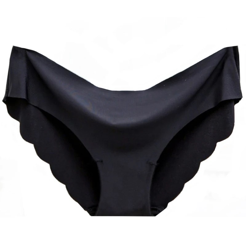 

High Quality Women's Seamless Panties Solid Ultra-thin Panties Underwear Women's Sexy low-Rise Ruffles Briefs Lingerie 2019 New