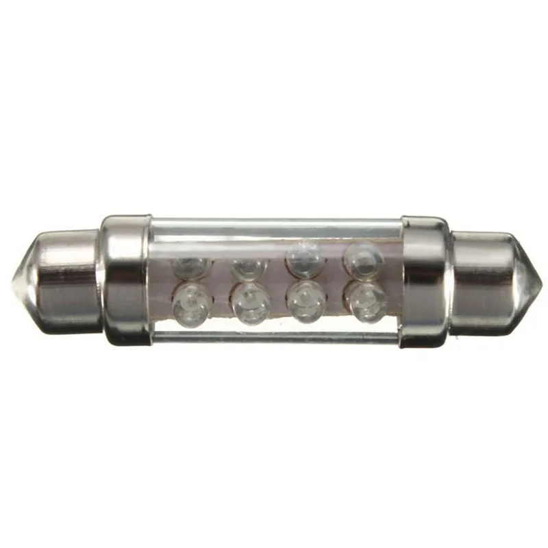 4pcs 42mm 8 LED Blue Car Vehicle C5W 239 Interior Light Festoon Wedge Dome Reading Lamp Bulb for Auto Super Bright Light