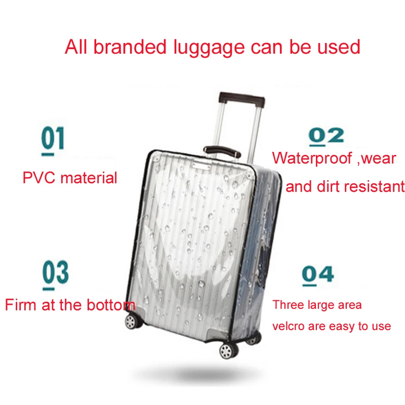 20-30 ''ПВХ прозрачная защитная дорожная сумка чемодан пылезащитный чехол водонепроницаемый