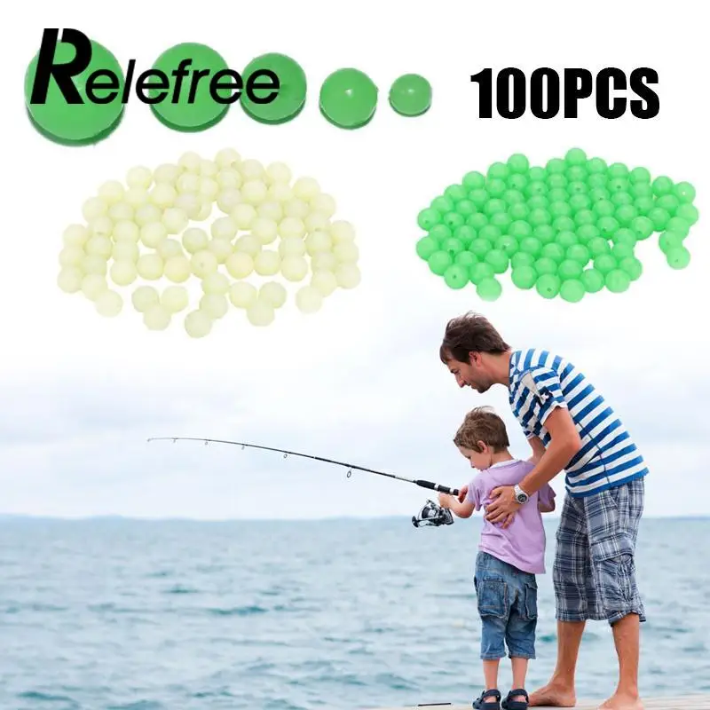 Buy 100pcs/pack Luminous Beads Fishing Space Beans