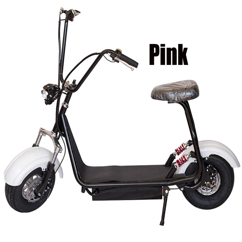 Citycoco электрический скутер взрослых 800 Вт Mini e-велосипед Дистанционное управление интеллектуальная ускорение город Двигатель Велосипеды - Цвет: 12A Pink