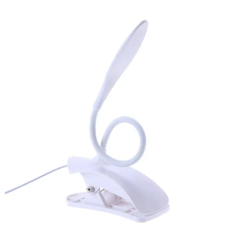 

USB LED Reading Eye-protection Night Light Button Switch Bedside LED Clip Lamp High Bright USB Plug-in Work Light Desk Lamp