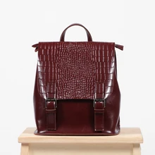 Новые винтажные роскошные женские кожаный рюкзак небольшой Bagpack крокодил узор школьные сумки для подростков рюкзак Mochila Feminina